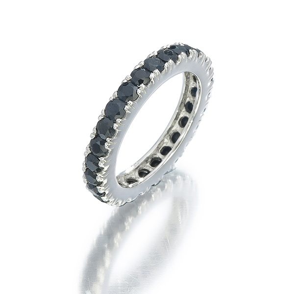 Black Sapphire Eternity Ring available exclusively from Linzi Wann Jewelry