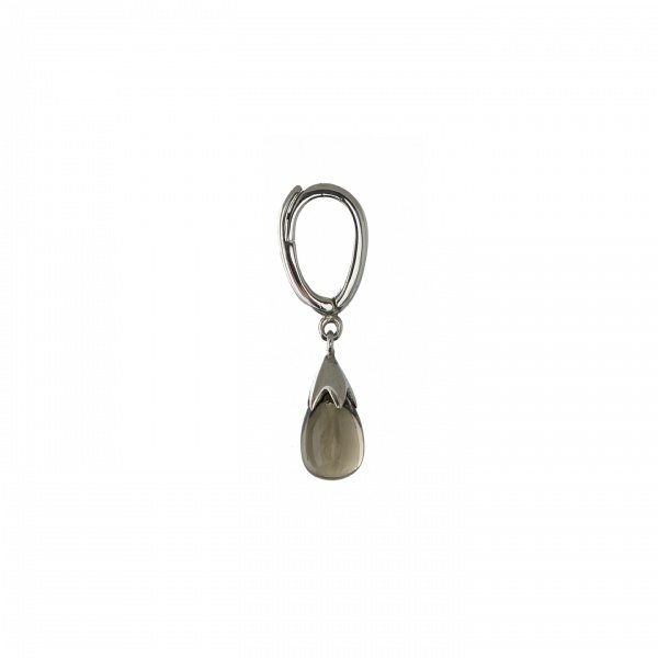 Silver Smoky Quartz Tear Drop Charm available exclusively from Linzi Wann Jewelry