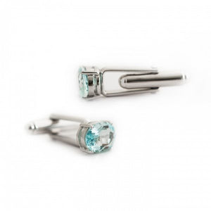 Aquamarine Cufflinks available exclusively from Linzi Wann Jewelry