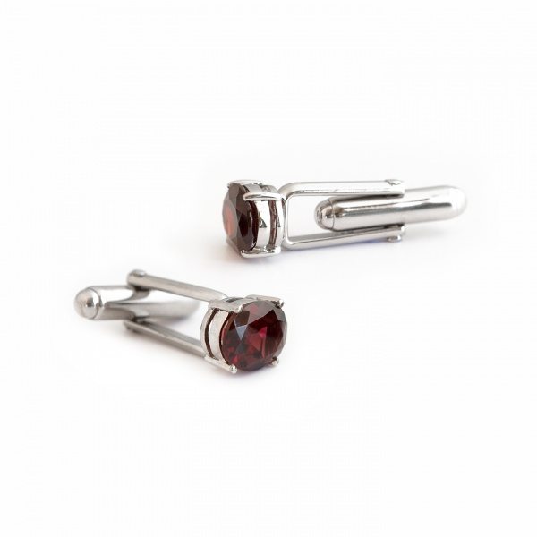 Garnet Cufflinks - Lab Created Stone available exclusively from Linzi Wann Jewelry