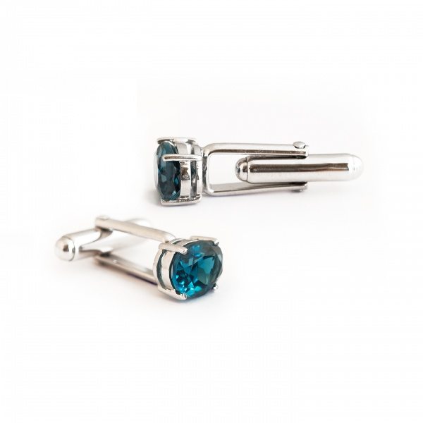 London Blue Topaz Cufflinks available exclusively from Linzi Wann Jewelry
