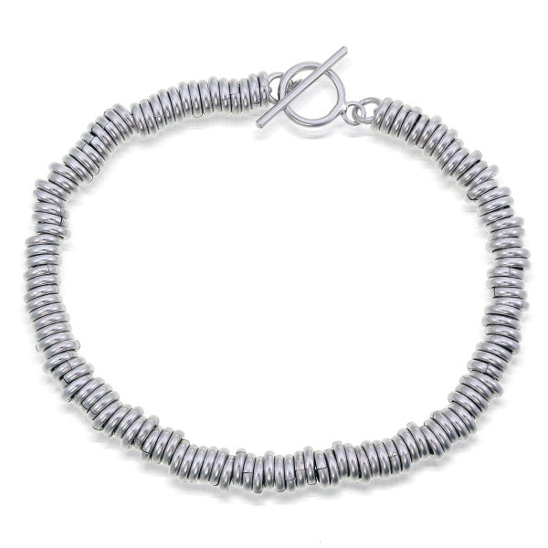 Silver Bracelet with Rings available exclusively from Linzi Wann Jewelry