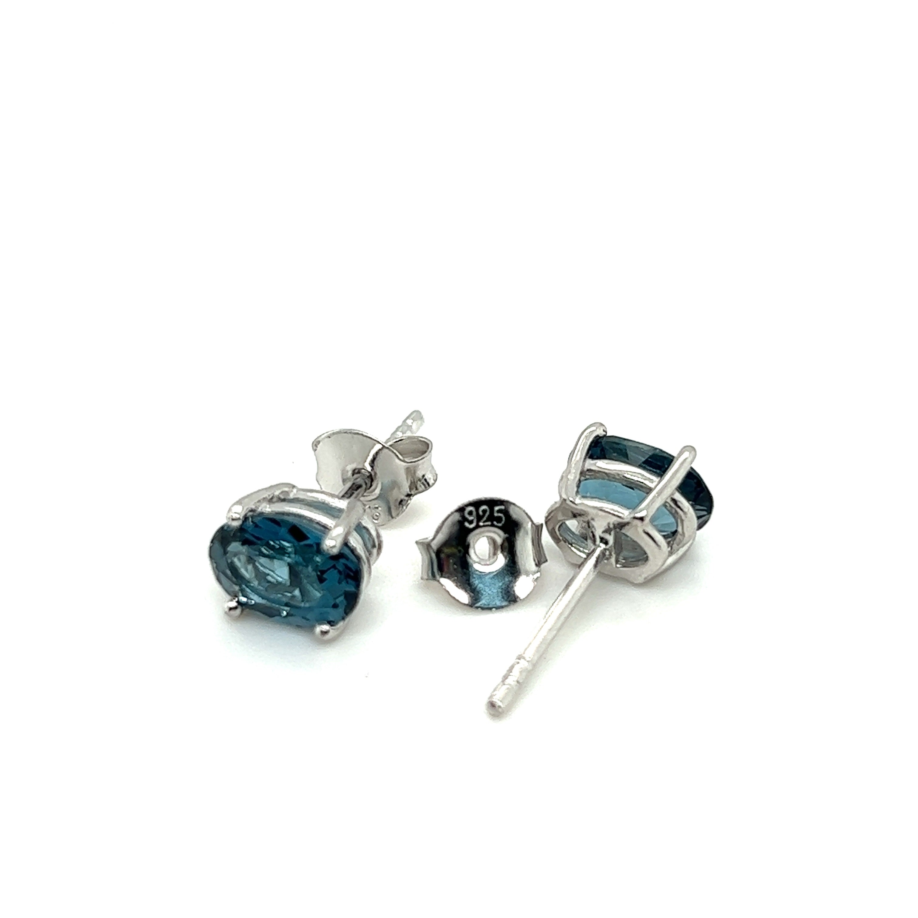 London Blue Topaz Stud Earrings