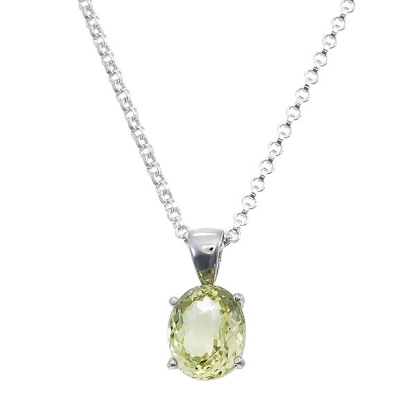 Lemon Quartz Pendant (11x9mm) available exclusively from Linzi Wann Jewelry