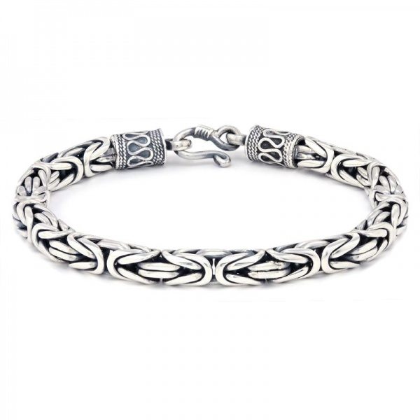 3 Round Best Quality Durable Design Silver Color Bracelet for Men - Style  C052 – Soni Fashion®